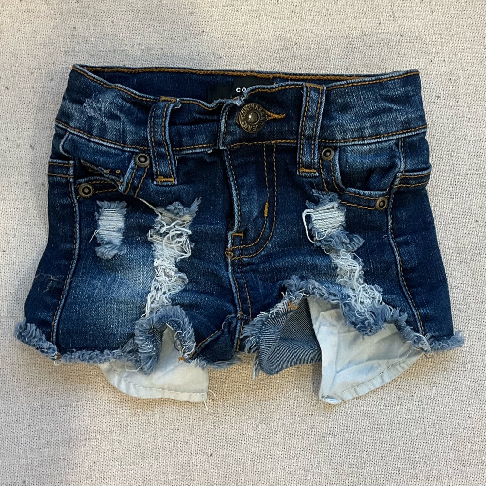Girls Contraband Blue Denim Cut-Off Shorts Size 2T